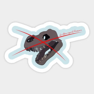 christians against dinosaurs Sticker